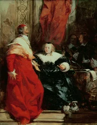 Anne von Österreich (1601-66) mit Kardinal Mazarin (1602-61)